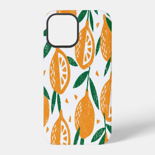 Fruity Stamps: Seamless Vintage Textured Pattern iPhone 12 Case