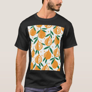 Fruity Stamps: Seamless Vintage Textured Pattern T-Shirt