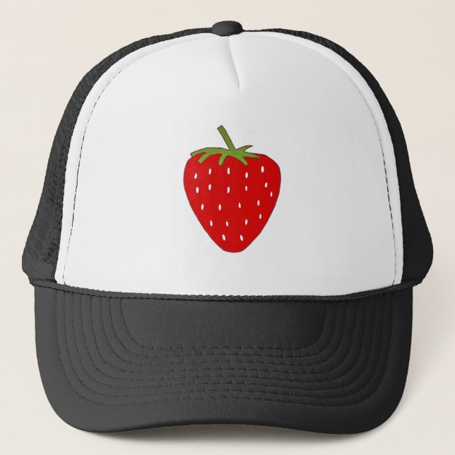 Fruity Strawberry Trucker Hat (Front)