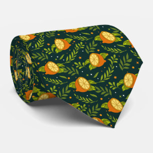 Fruity Summer Yellow Lemon Neck Tie