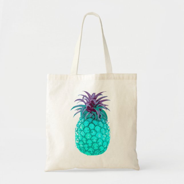 Fruity Teal Pineapple Tote (Front)