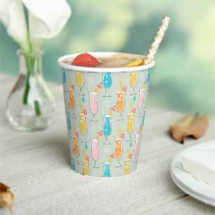 Fruity Tiki Beverages Paper Cups