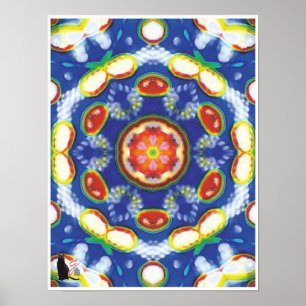 Fruity Tooty Kinetic Collage Kaleidoscope Poster