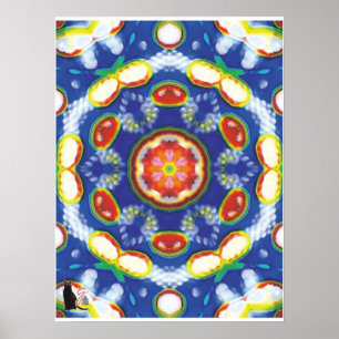 Fruity Tooty Kinetic Collage Kaleidoscope Poster