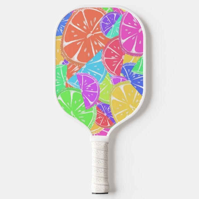 Fruity Tutti Colourful Fruit Slices Pickleball Paddle (Front)