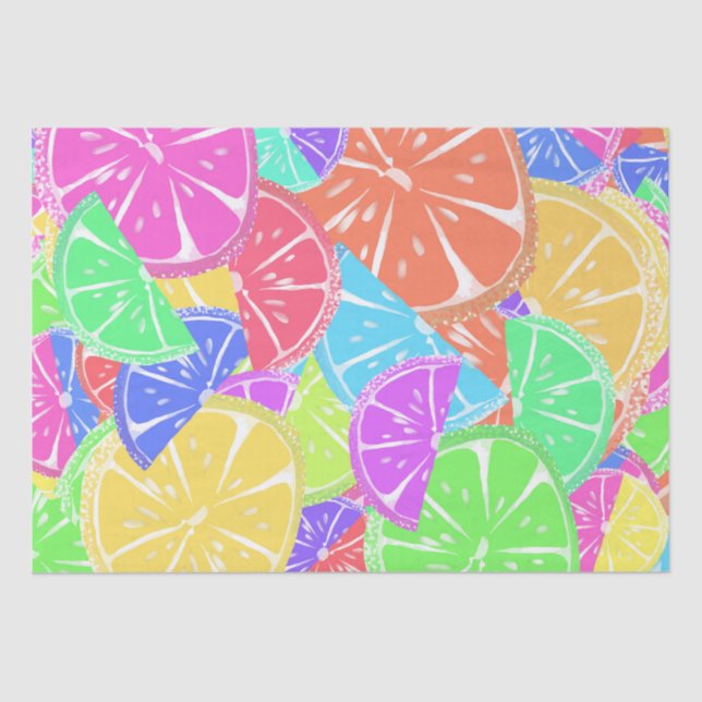 Fruity Tutti Colourful Fruit Slices Tissue Paper (Front)