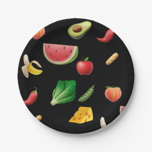 Fruity veggie Paper Plate