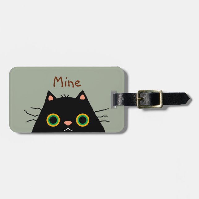 Frumpy Cat Luggage Tag (Front Horizontal)