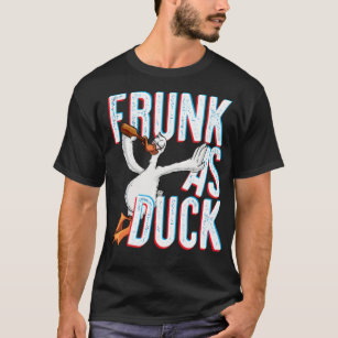 Frunk As Duck Funny Drinking Alcohol black labrado T-Shirt