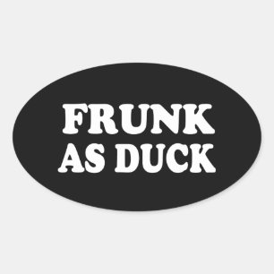 FRUNK AS DUCK OVAL STICKER