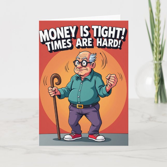 Frustrated Birthday Man Card (Front)