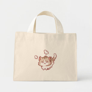Frustrated cute cat cats lovers design but now mini tote bag
