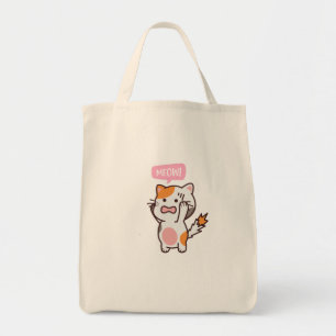 frustrated cute cat design buy now tote bag