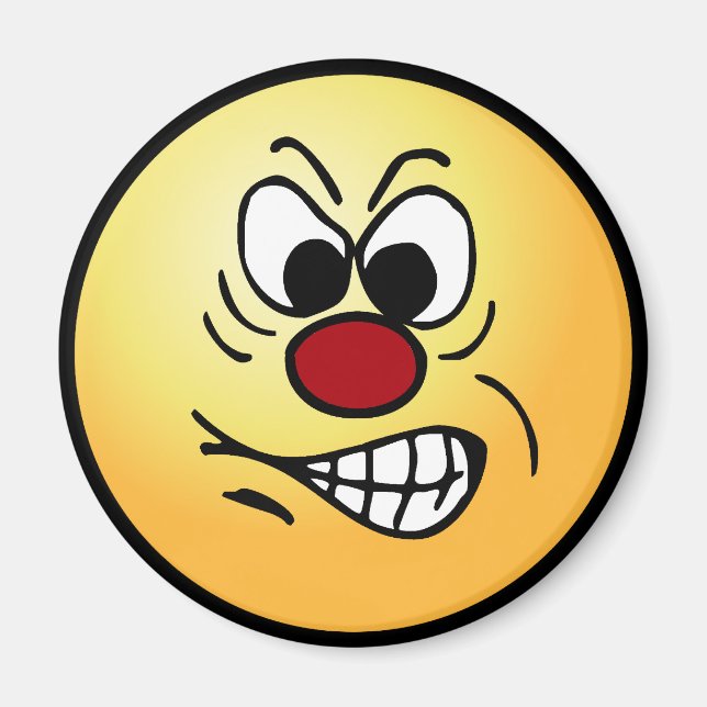 Frustrated Face Grumpey Magnet (Front)