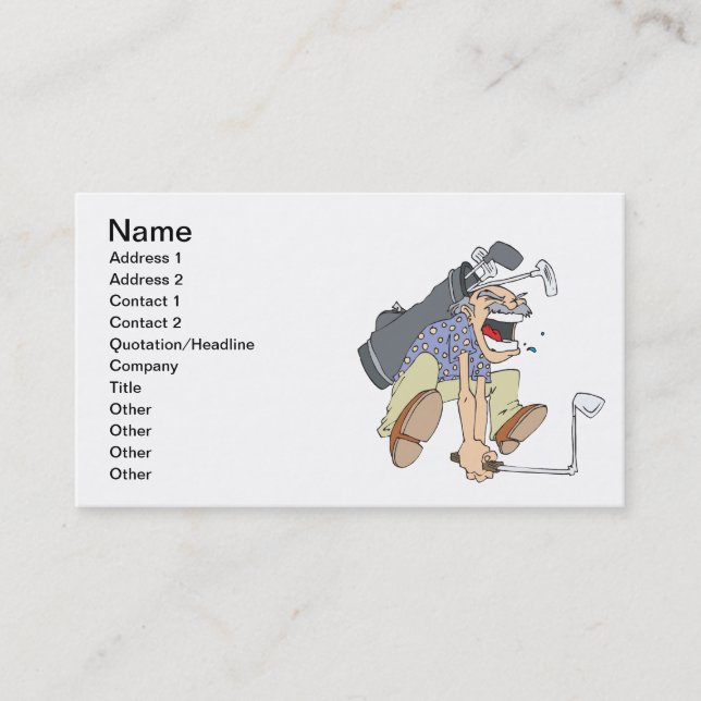 Frustrated Golfer Business Card (Front)
