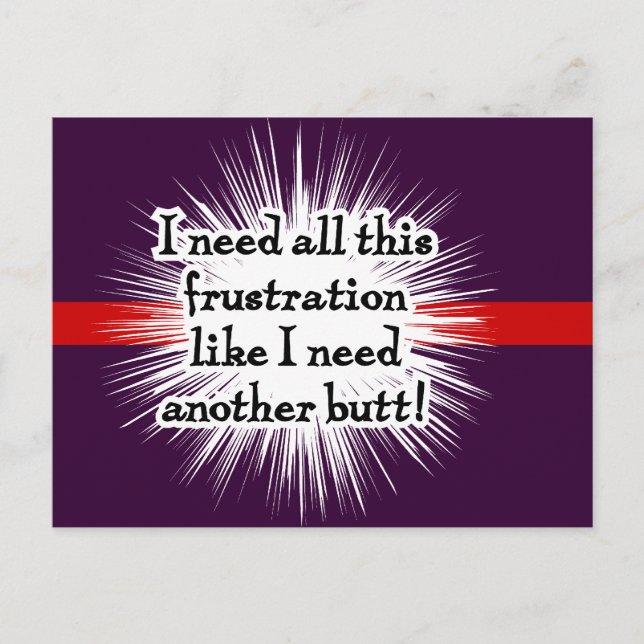 Frustration Dark Postcard (Front)