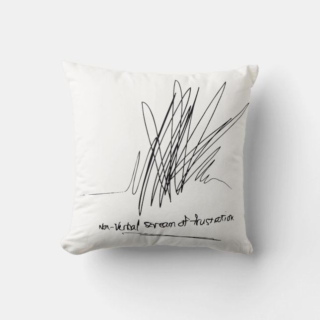 Frustration Throw Pillow! Cushion (Front)