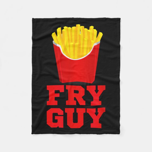 Fry Guy Fast Food Lover Fries Funny Novelty  Fleece Blanket (Front)
