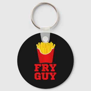 Fry Guy Fast Food Lover Fries Funny Novelty Key Ring