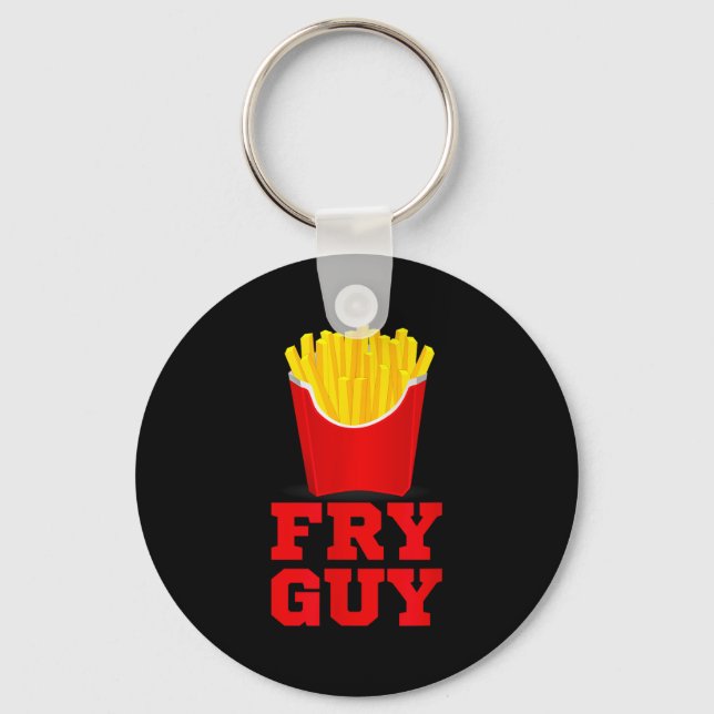 Fry Guy Fast Food Lover Fries Funny Novelty  Key Ring (Front)