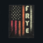 Frye Surname Funny Retro Vintage Birthday American Fleece Blanket<br><div class="desc">Frye Surname Funny Retro Vintage Birthday American Flag</div>