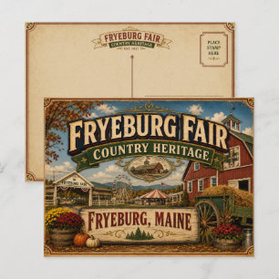 Fryeburg Fair Vintage Poster Postcard