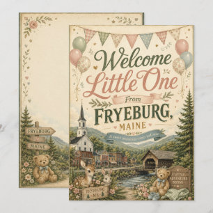 Fryeburg Maine Baby Shower Greeting Card