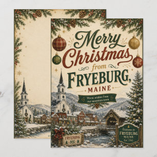 Fryeburg Maine Christmas Greeting Card