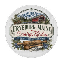 Fryeburg Maine Country Kitchen Decorative Glass Cu