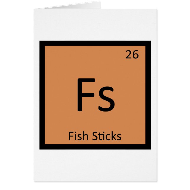 Fs - Fish Sticks Chemistry Periodic Table Symbol (Front)