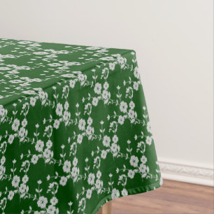 FS Style 1-Green-White-52x70 COTTON TABLECLOTH