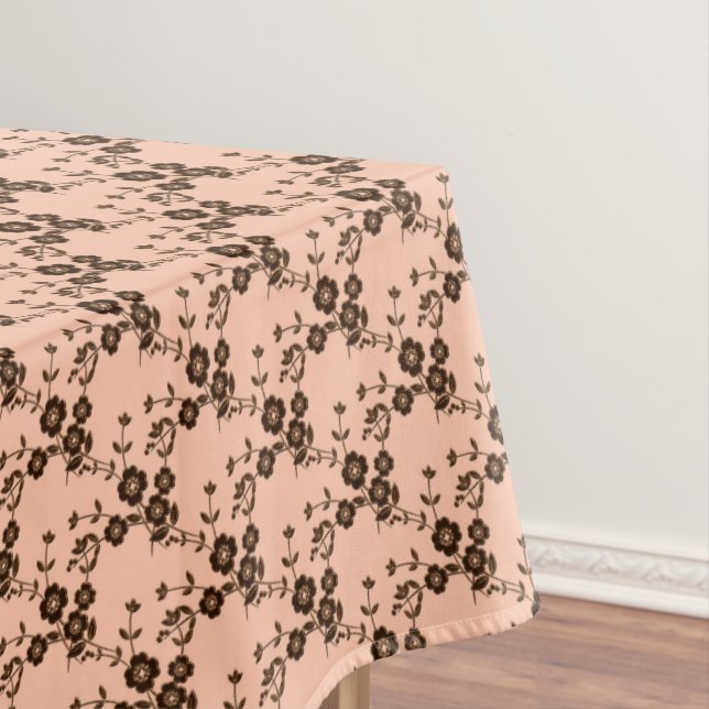 FS Style 1-Peach-Brown-52x70 COTTON TABLECLOTH (In Situ)