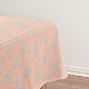 FS Style 1-Peach-White-52x70 COTTON TABLECLOTH