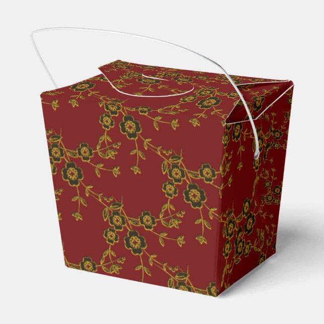 FS Style 1-Red-Gold-FAVOR BOXES take out style (Back Side)