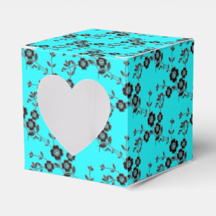 FS Style 1-Robins Egg Sil-FAVOR BOXES heart box