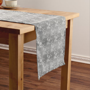FS-Style 1-SILVER-WHITE DARK-TABLE RUNNER 14x72in