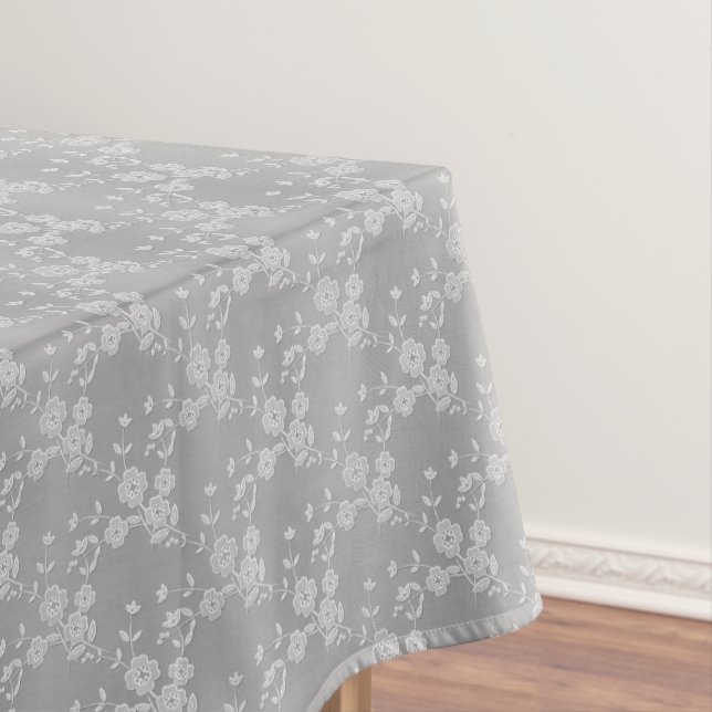 FS Style 1-SILVER-WHITE LT-52x70 COTTON TABLECLOTH (In Situ)