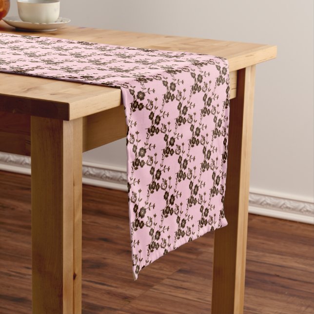 FS-Style 1-SOFT PINK-BROWN-TABLE RUNNER 14x72in (In Situ)