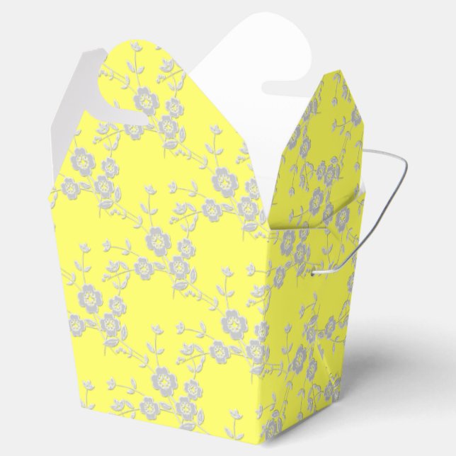 FS Style 1-Yellow White 2-FAVOR BOXES, take out Favour Box (Opened)