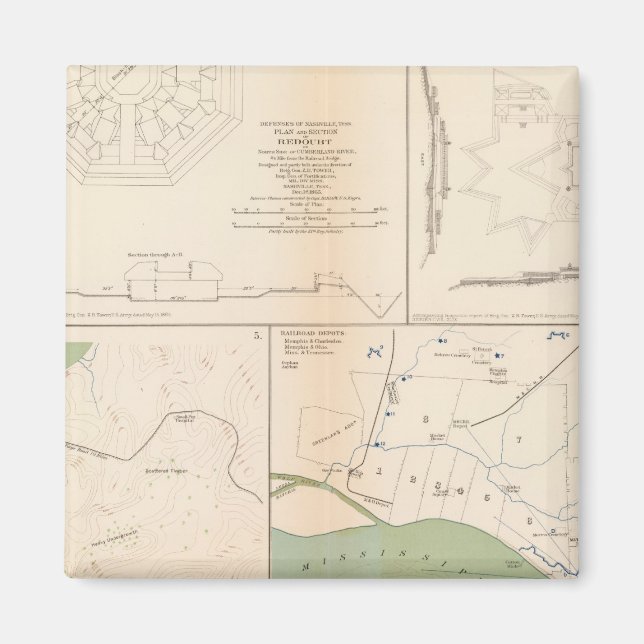 Ft Donelson, Memphis, Nashville Magnet (Front)