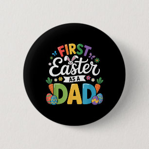 Ft Easter As A Dad Holiday Retro Cute Bunny Ears 6 Cm Round Badge