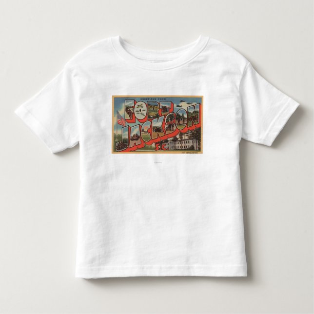 Ft. Jackson, South Carolina - Large Letter Scene Toddler T-Shirt (Front)