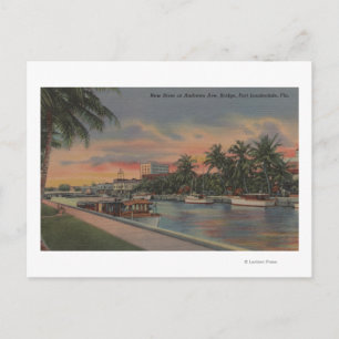 Ft. Lauderdale, FL - New River View & Andrews Postcard