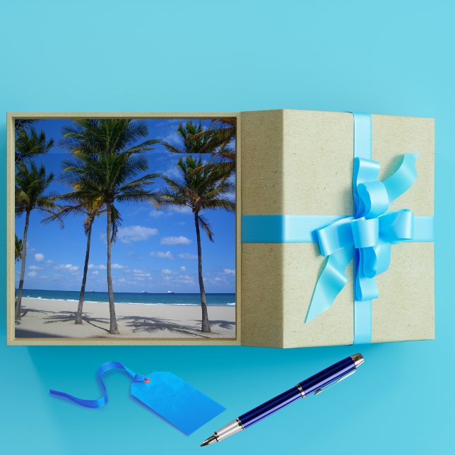 Ft Lauderdale Florida Sand Beach & Palm Trees Tissue Paper (Creator Uploaded)