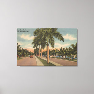 Ft. Lauderdale, Florida - View of Las Olas Canvas Print