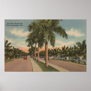 Ft. Lauderdale, Florida - View of Las Olas Poster