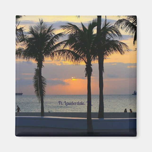 Ft. Lauderdale Sunset Magnet (Front)