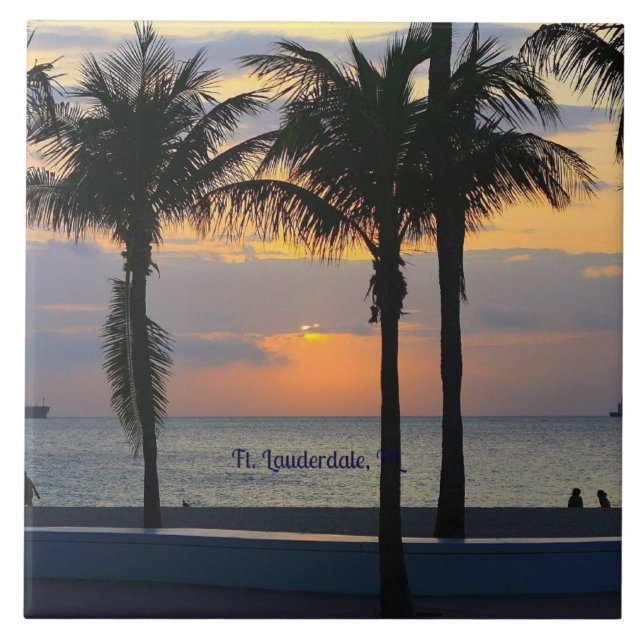 Ft. Lauderdale Sunset Tile (Front)