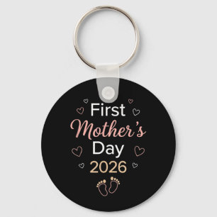 Ft Mothers Day 2026 Cute Hearts Baby Feet Key Ring
