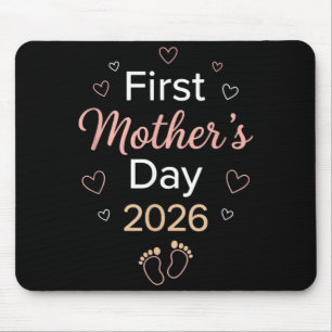Ft Mothers Day 2026 Cute Hearts Baby Feet Mouse Pad